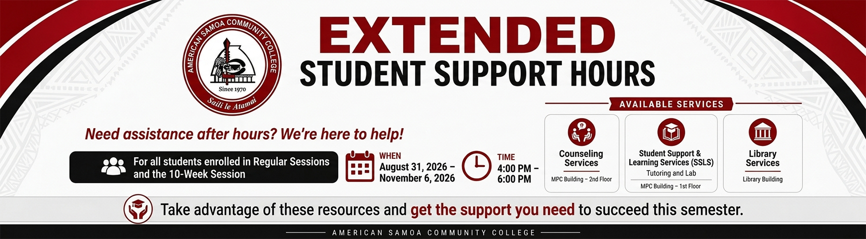 SSLS After Hour Schedule